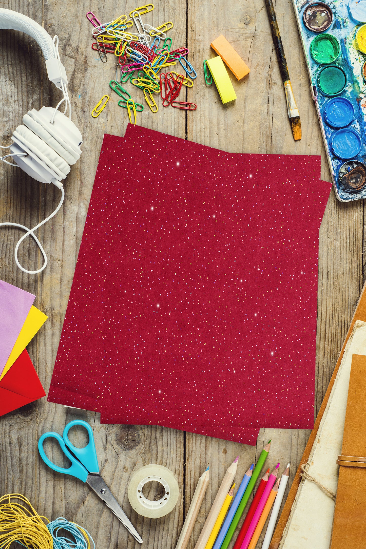 Crimson Diamond Glitter Board - Pack of 10