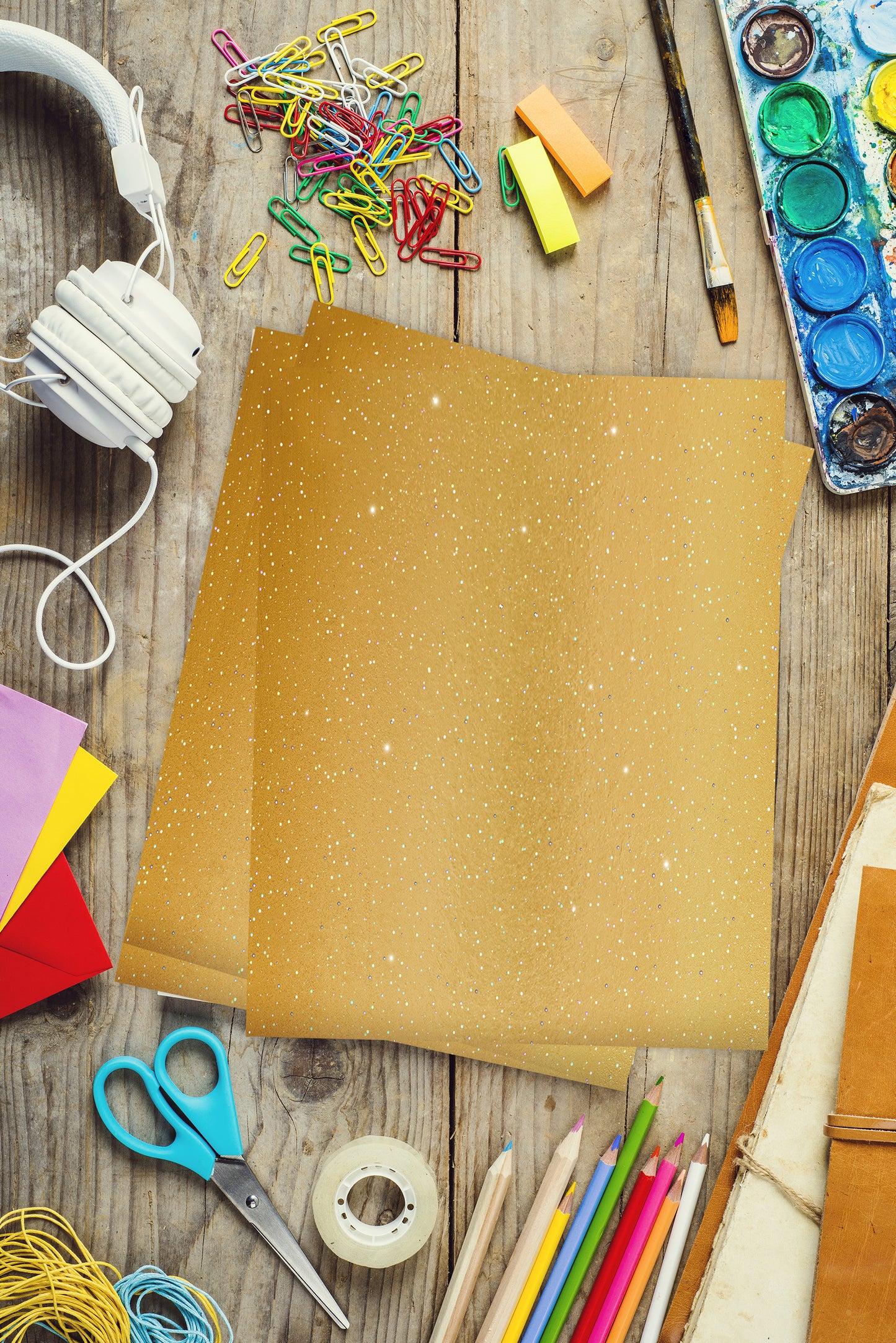 Gold Diamond Glitter Board - Pack of 10