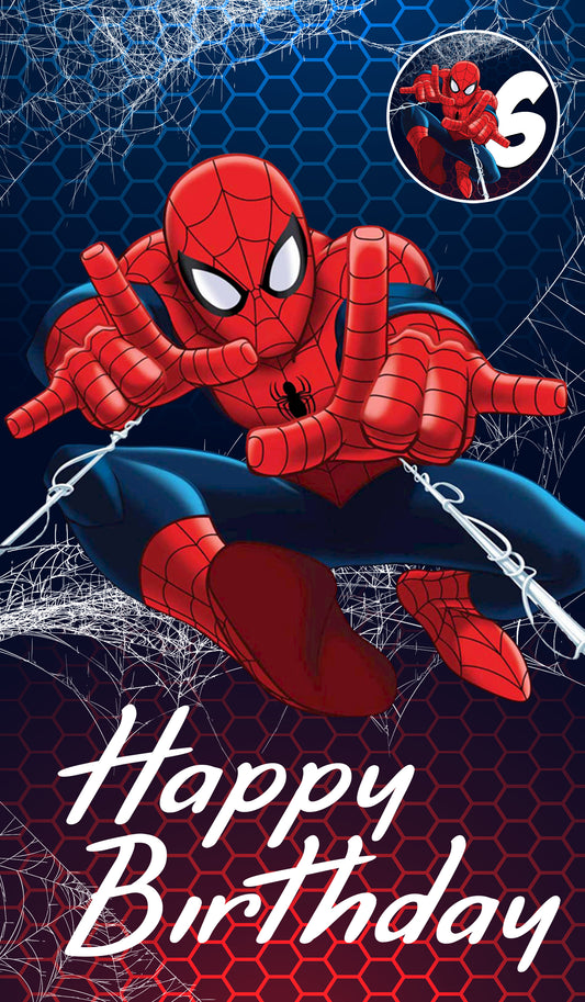 Spider-Man Giant Size Birthday Card - Age 6,7,8,9