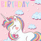 Unicorn Giant Size Birthday Card - Age 7